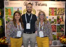 Rocio Munoz, Matt Hiltner and Ande Manos with Babe Farms again brought a colorful display with vegetables from California.